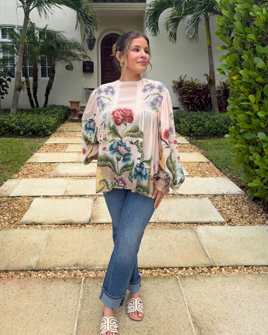 TIARA TOP- Vintage Floral plus-size - AMOUR781