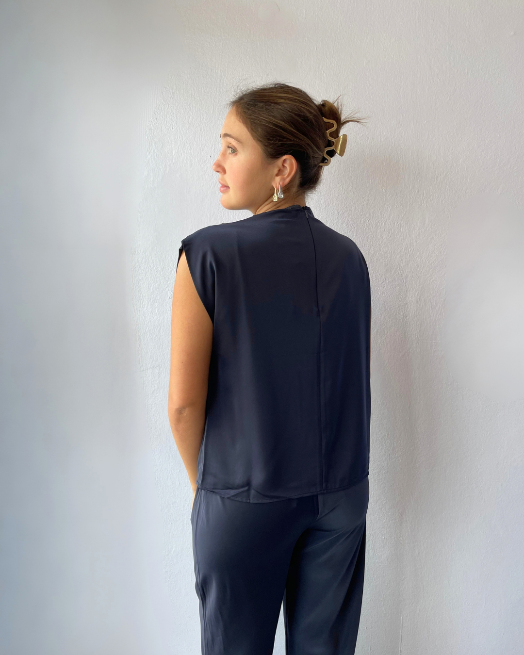 Pleated Bat-wing Top plus-size - AMOUR781