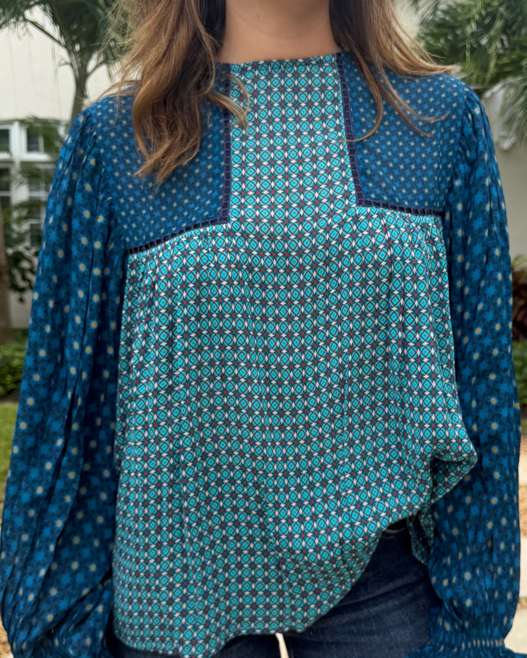 TIARA TOP- Geo Print plus-size - AMOUR781