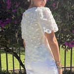 Scalloped short sleeve top plus-size - AMOUR781