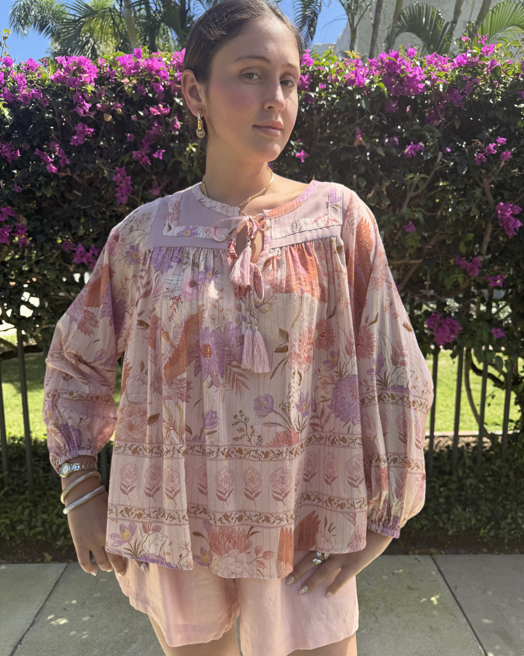 Byron Top- Heron Pink plus-size - AMOUR781
