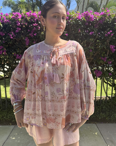 Byron Top- Heron Pink plus-size - AMOUR781