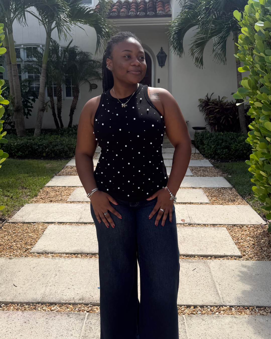 Embellished Tank Top plus-size - AMOUR781