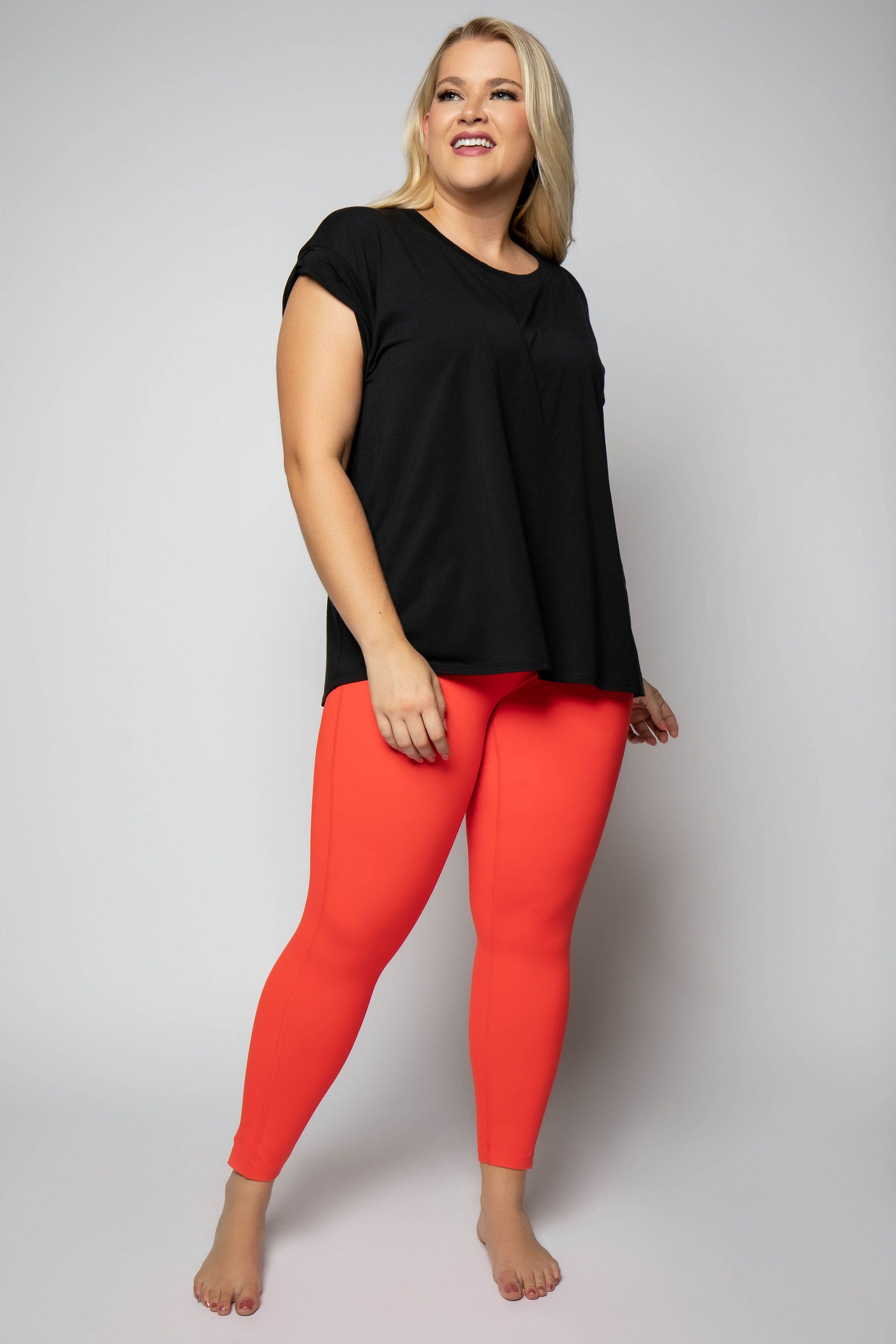 LASER-CUT AND BONDED ESSENTIAL FOLDOVER HIGH WAISTED LEGGINGS - AMOUR781