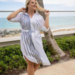 LONG ALEX SHIRTDRESS RIBBON plus-size - AMOUR781