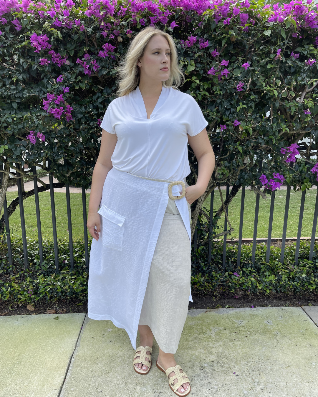 LINEN SKIRT plus-size - AMOUR781
