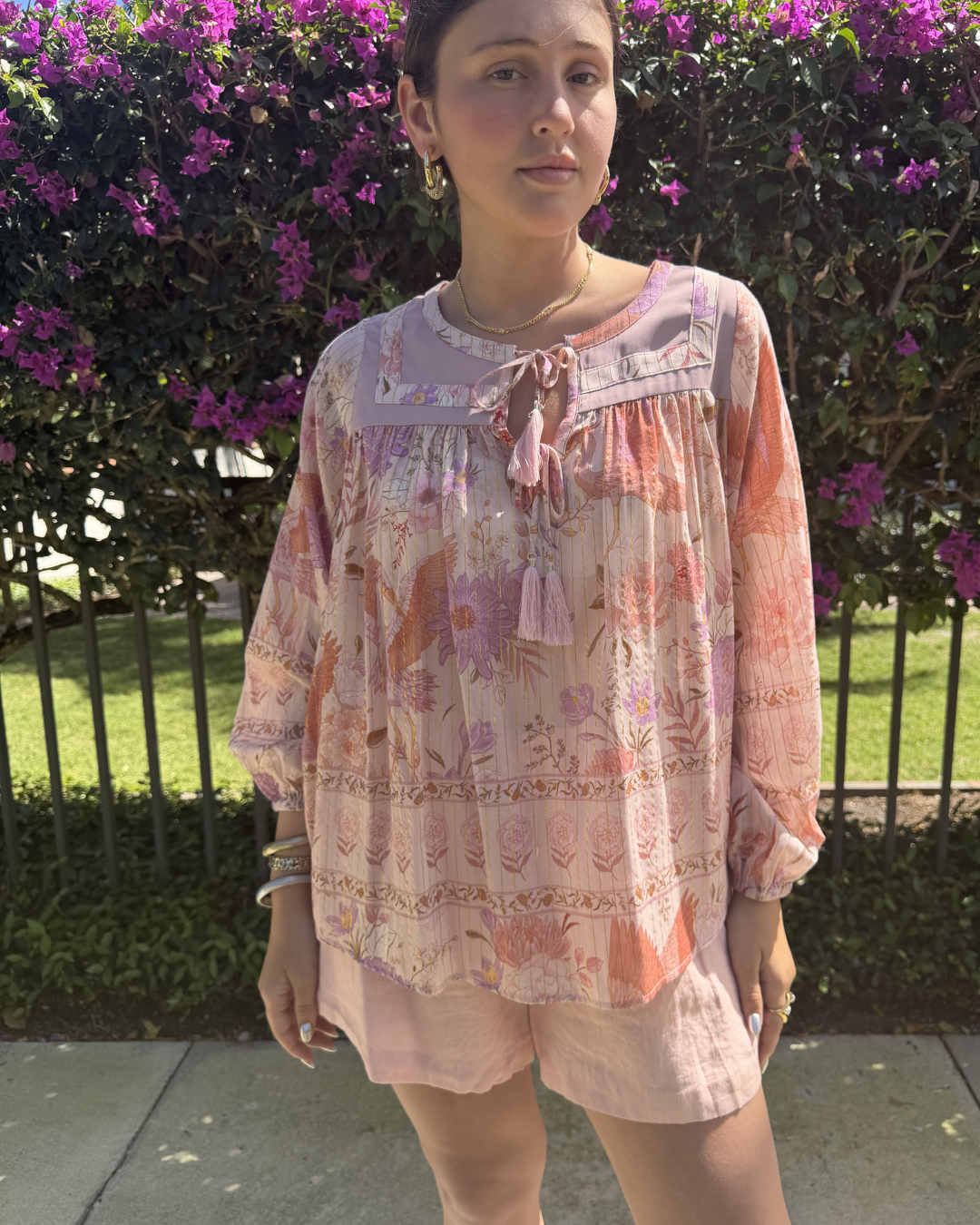 Byron Top- Heron Pink plus-size - AMOUR781