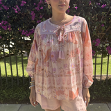 Byron Top- Heron Pink plus-size - AMOUR781