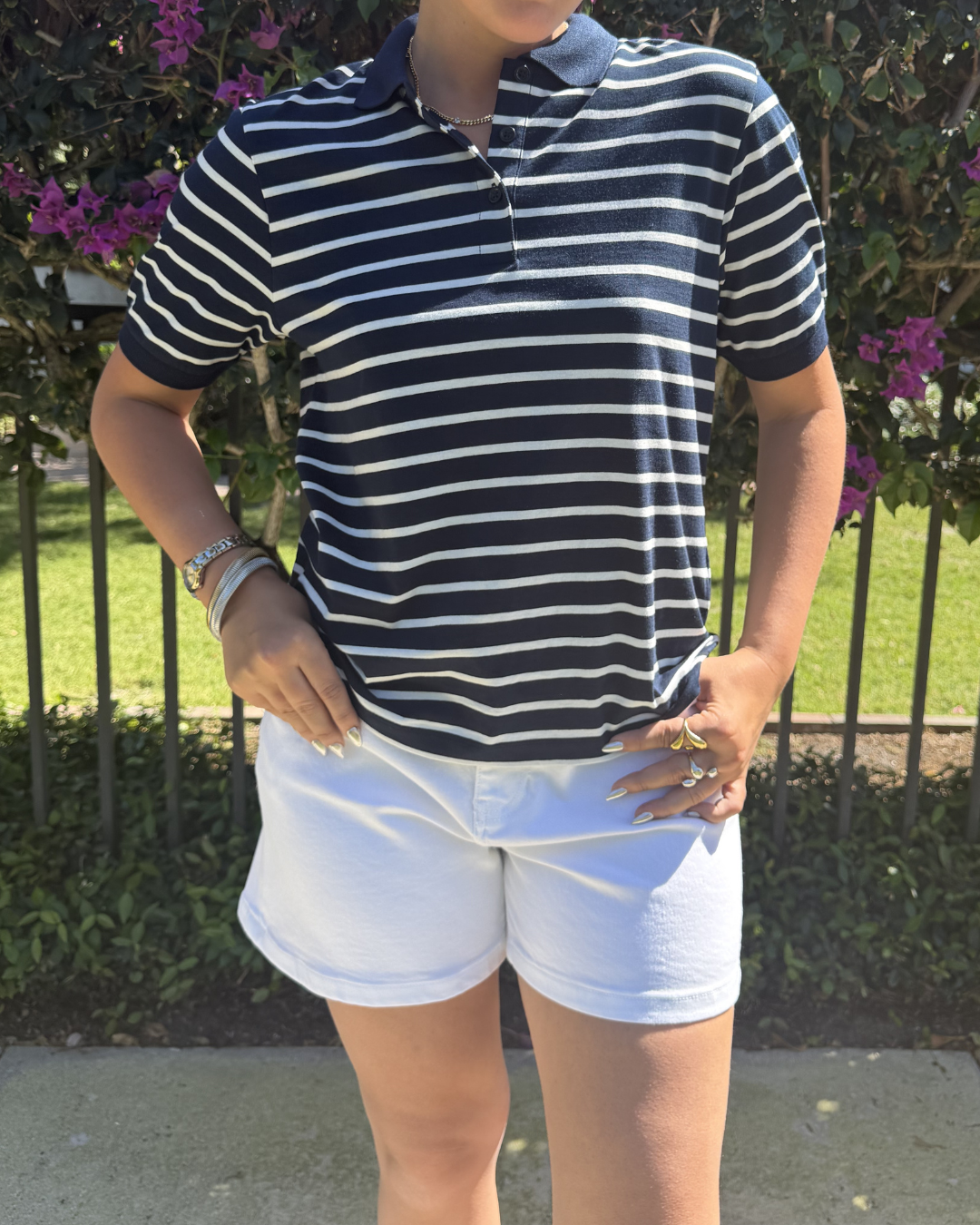 Navy Polo plus-size - AMOUR781