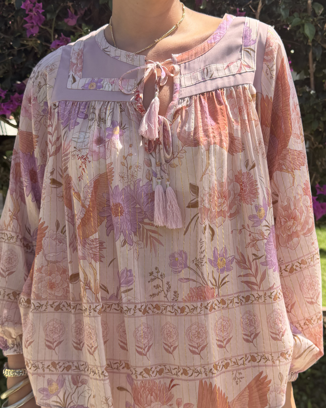 Byron Top- Heron Pink plus-size - AMOUR781
