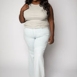 MICRO RIB CREWNECK TANK plus-size - AMOUR781