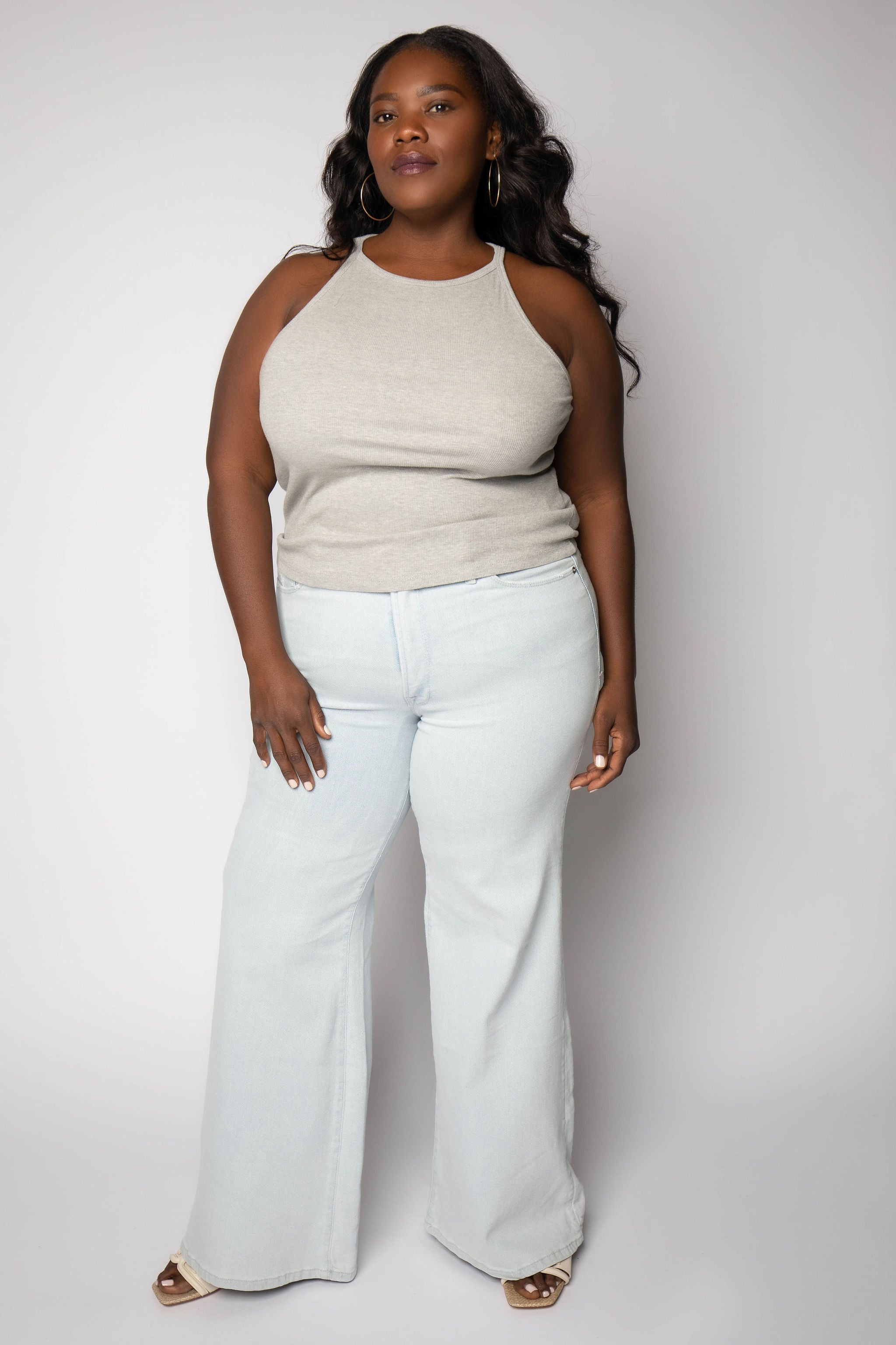 MICRO RIB CREWNECK TANK plus-size - AMOUR781