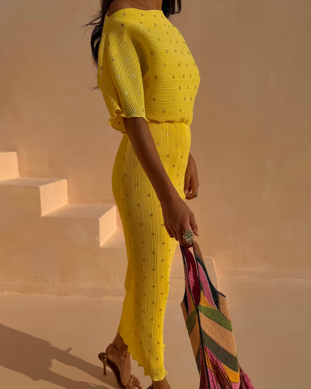 Yellow Tilly Dress plus-size - AMOUR781