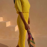 Yellow Tilly Dress plus-size - AMOUR781