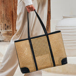 LARGE RATTAN CANE WEAVE HANDBAG plus-size - AMOUR781