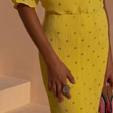 Yellow Tilly Dress plus-size - AMOUR781