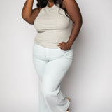 MICRO RIB CREWNECK TANK plus-size - AMOUR781
