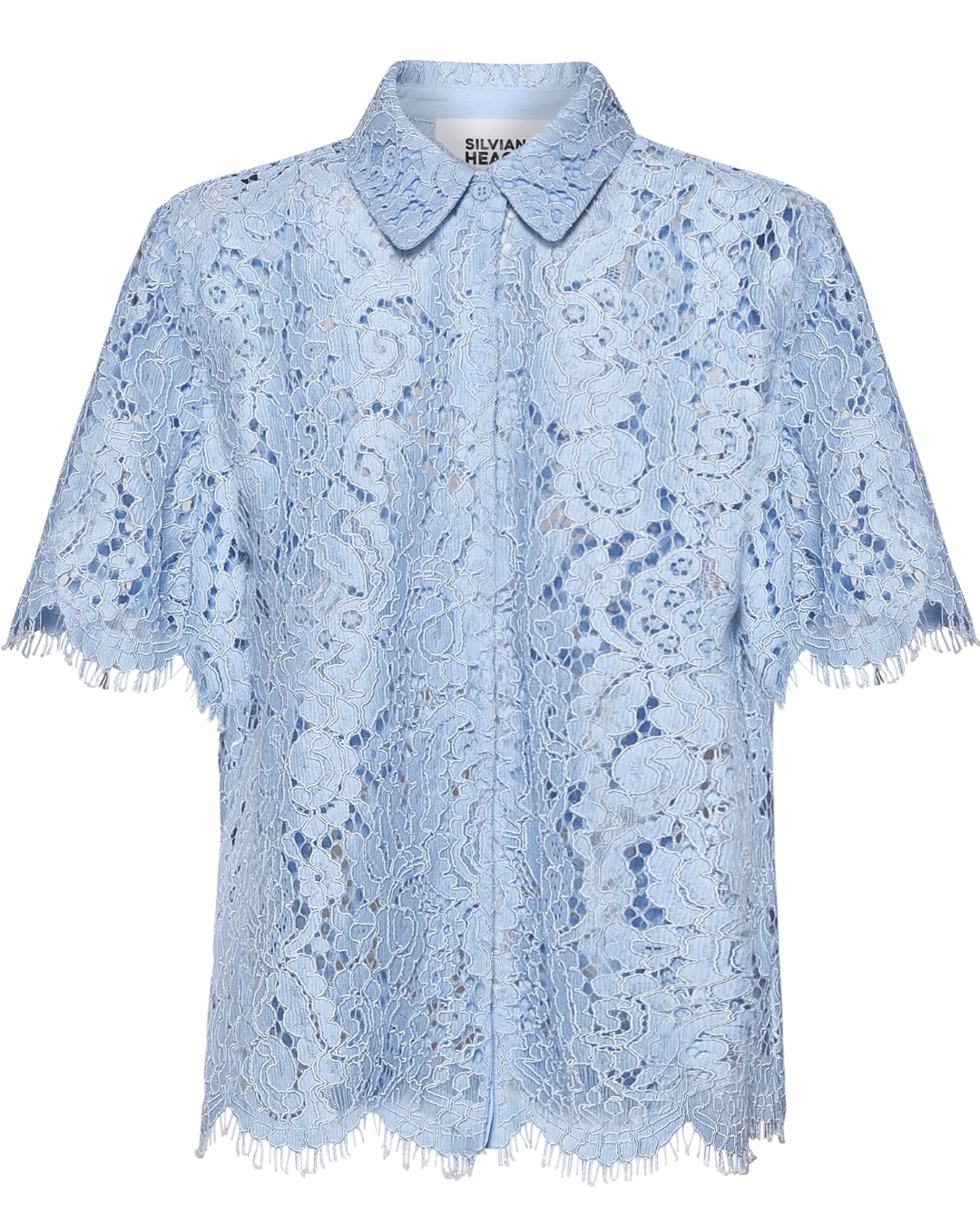 Lace shirt with floral details plus-size - AMOUR781