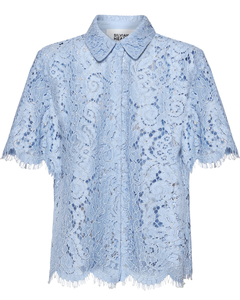 Lace shirt with floral details plus-size - AMOUR781