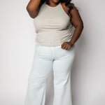 MICRO RIB CREWNECK TANK plus-size - AMOUR781