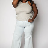 MICRO RIB CREWNECK TANK plus-size - AMOUR781