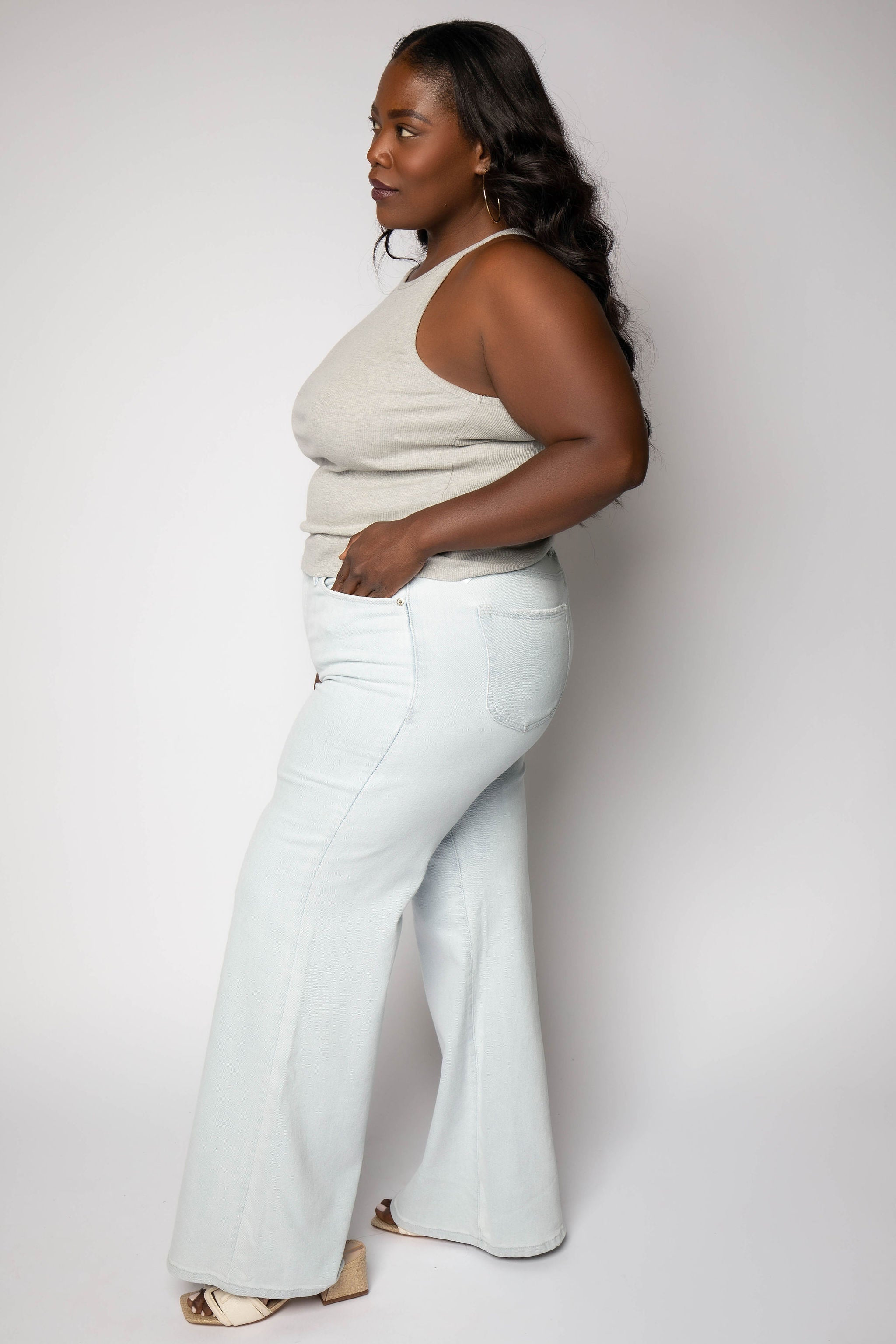 MICRO RIB CREWNECK TANK plus-size - AMOUR781