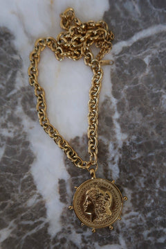 GOLD COIN NECKLACE plus-size - AMOUR781