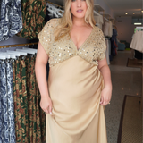 GOLD SEQUIN ELODIE DRESS plus-size - AMOUR781