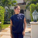 Pleated Bat-wing Top plus-size - AMOUR781
