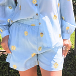 Ice Blue Sun Elissa Shorts plus-size - AMOUR781