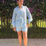 Ice Blue Sun Elissa Shorts plus-size - AMOUR781