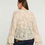 LACEY TIERED LONG SLEEVE BLOUSE plus-size - AMOUR781