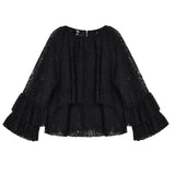 LACEY TIERED LONG SLEEVE BLOUSE plus-size - AMOUR781