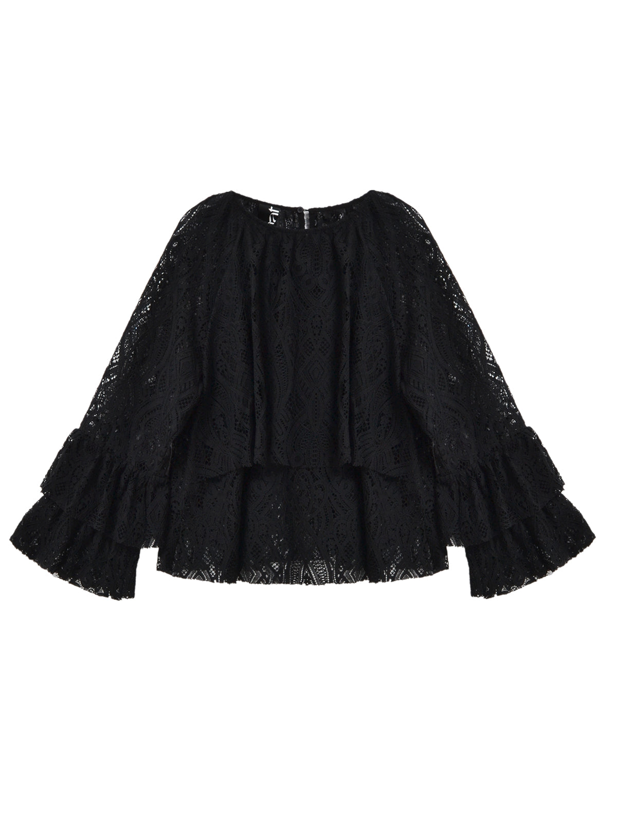LACEY TIERED LONG SLEEVE BLOUSE plus-size - AMOUR781