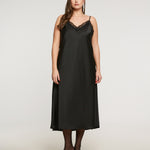 SILKY MIDI SLIP DRESS plus-size - AMOUR781