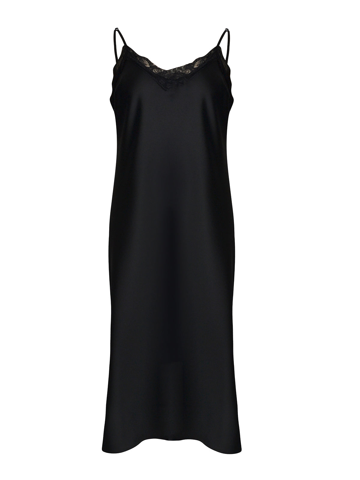 SILKY MIDI SLIP DRESS plus-size - AMOUR781