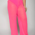 MESH WIDE PANTS - AMOUR781