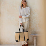 LARGE RATTAN CANE WEAVE HANDBAG plus-size - AMOUR781