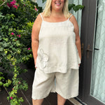 LINEN SHORTS plus-size - AMOUR781