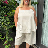 LINEN SHORTS plus-size - AMOUR781