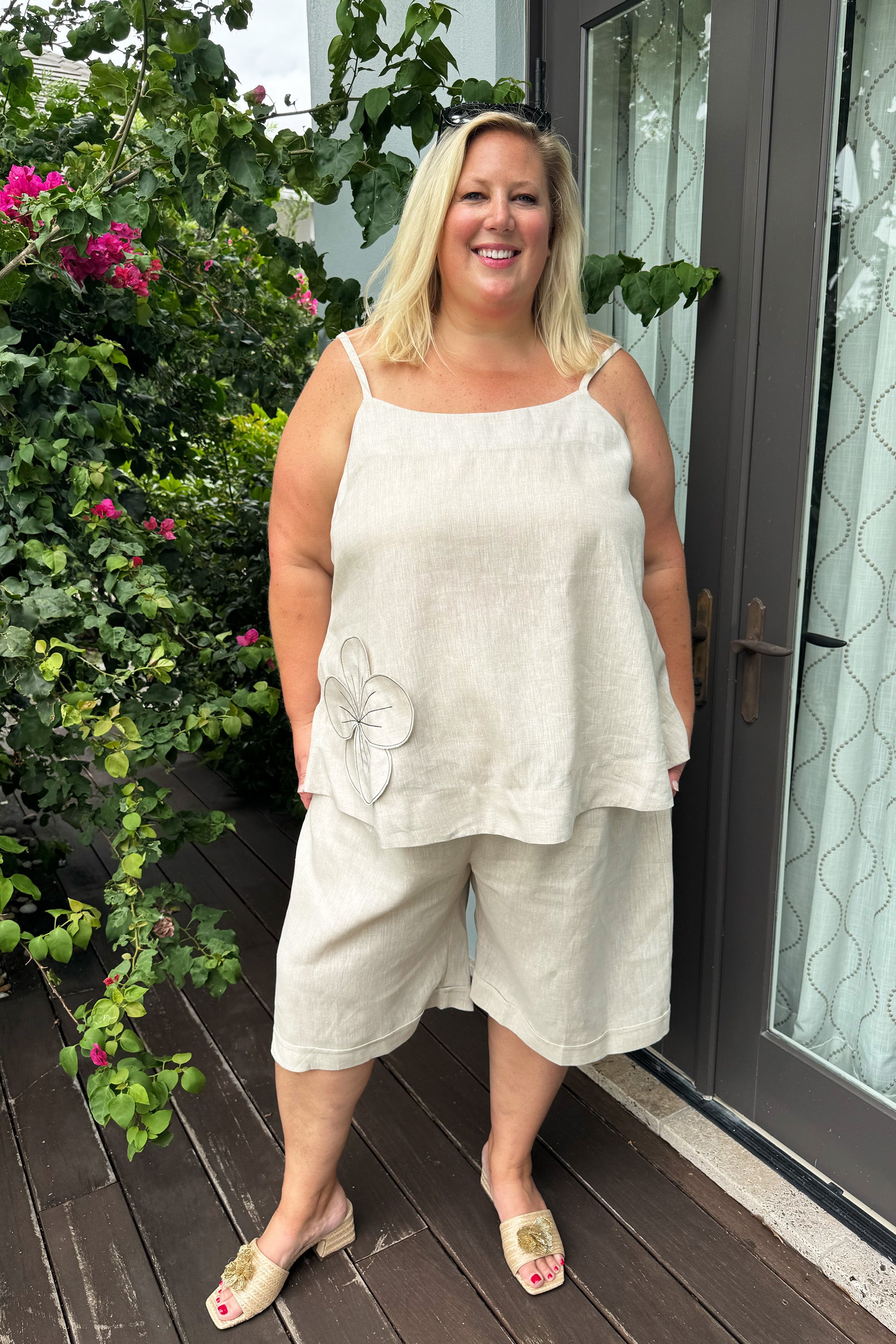 LINEN SHORTS plus-size - AMOUR781