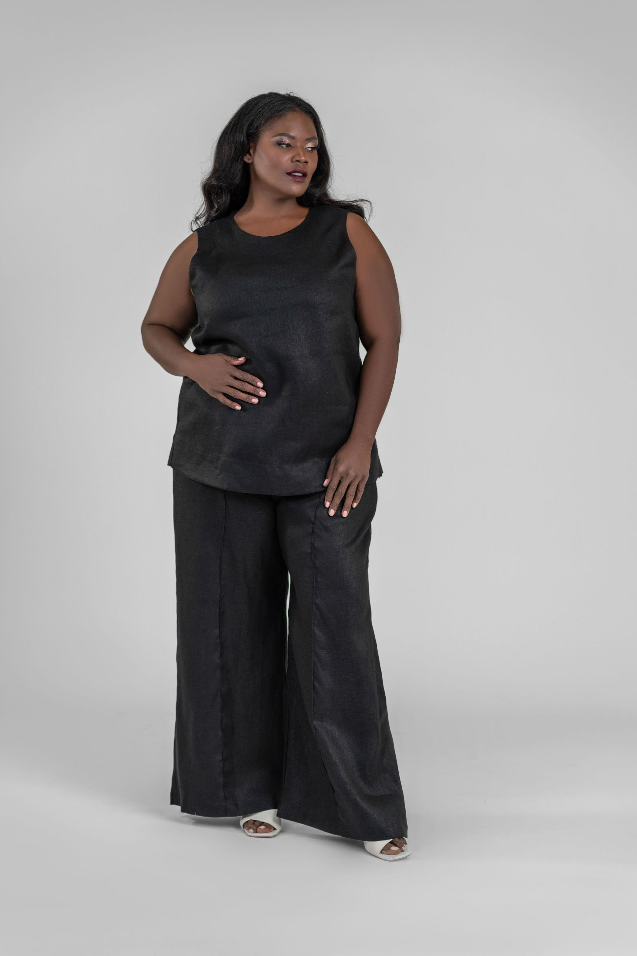 AVA LINEN TANK plus-size - AMOUR781