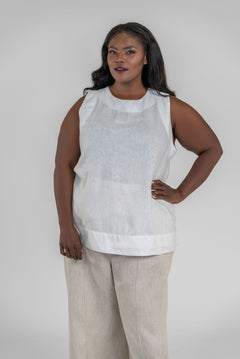 AVA LINEN TANK plus-size - AMOUR781