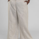 LINEN WIDE LEG PANTS plus-size - AMOUR781