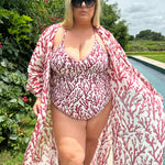 LONG KIMONO COVER-UP plus-size - AMOUR781