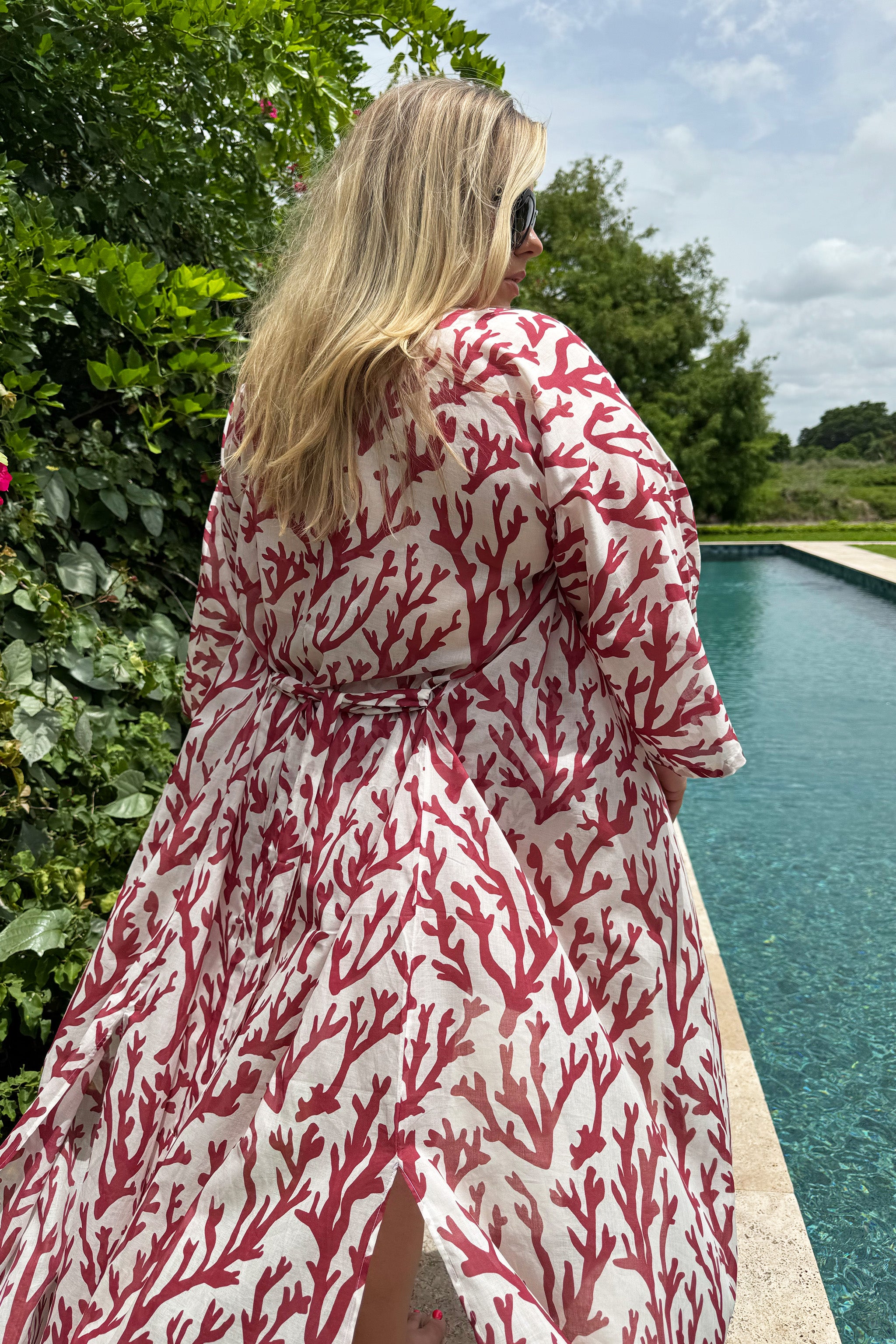 LONG KIMONO COVER-UP plus-size - AMOUR781