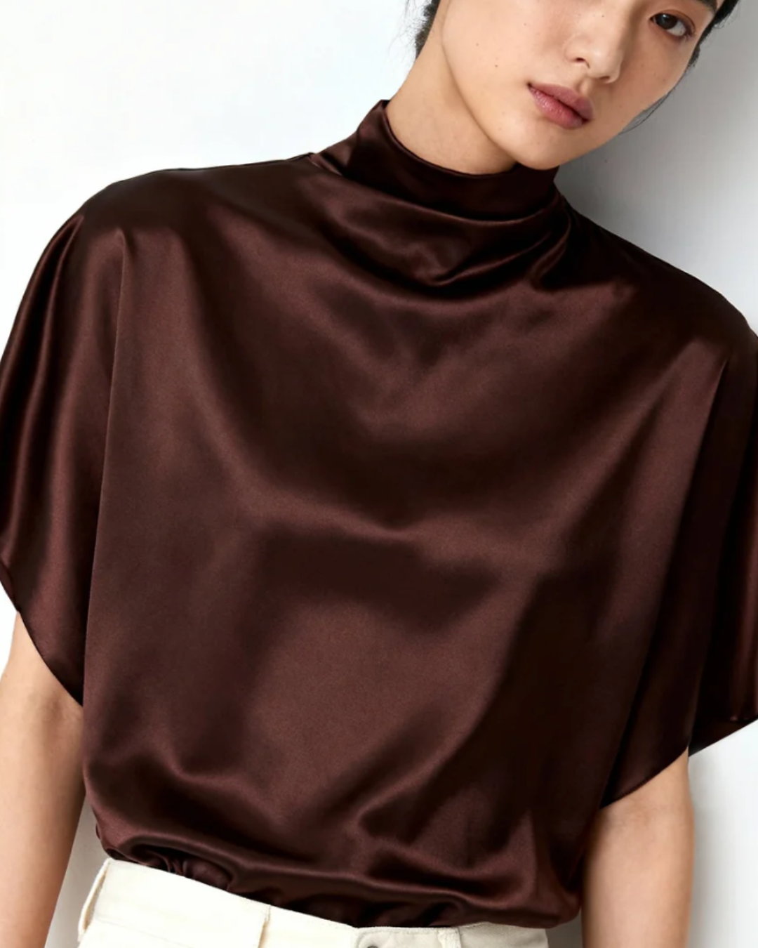 BUTTER SATIN BATWING TOP plus-size - AMOUR781