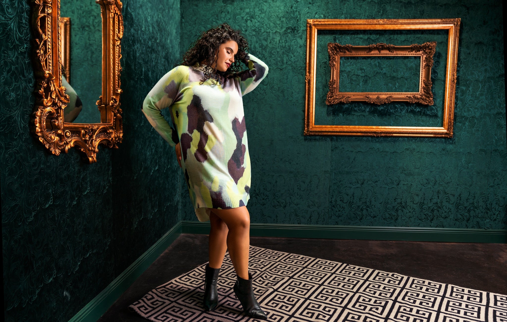 CAMO DRESS plus-size - AMOUR781