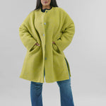 CHANGEANT WOOL MIX COAT plus-size - AMOUR781