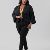 DOUBLEWEAVE SHORT JACKET plus-size - AMOUR781